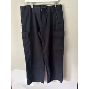 5.11 Tactical Series Women Black Cargo Pants Size 14 Long Cotton Work Trousers
